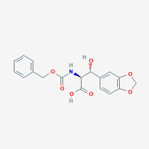 B139644 (2S,3R)-3-(1,3-Benzodioxol-5-yl)-3-hydroxy-2-(phenylmethoxycarbonylamino)propanoic acid CAS No. 88295-23-2