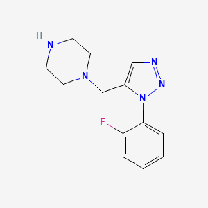 B1396440 1-{[1-(2-fluorophenyl)-1H-1,2,3-triazol-5-yl]methyl}piperazine CAS No. 1338692-39-9