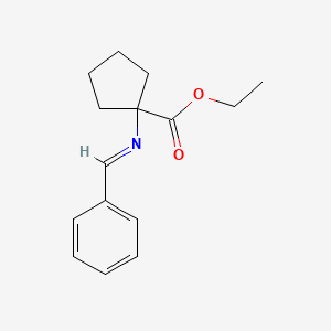 molecular formula C15H19NO2 B13964445 Ethyl 1-(benzylideneamino)cyclopentanecarboxylate 