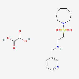 molecular formula C16H25N3O6S B1396446 [2-(氮杂环戊-1-基磺酰基)乙基](吡啶-3-基甲基)胺草酸盐 CAS No. 1332530-96-7