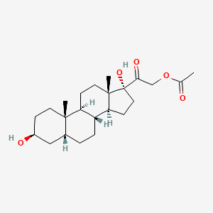 [2-[(3S,5R,8R,9S,10S,13S,14S,17R)-3,17-dihydroxy-10,13-dimethyl-1,2,3,4,5,6,7,8,9,11,12,14,15,16-tetradecahydrocyclopenta[a]phenanthren-17-yl]-2-oxoethyl] acetate