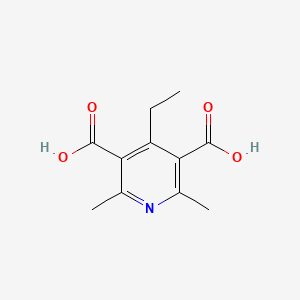 molecular formula C11H13NO4 B13964521 4-Ethyl-2,6-dimethylpyridine-3,5-dicarboxylic acid 