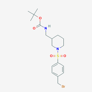 Tert-butyl ((1-((4-(bromomethyl)phenyl)sulfonyl)piperidin-3-yl)methyl)carbamate