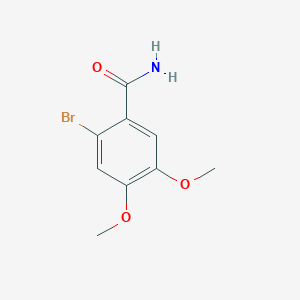 molecular formula C9H10BrNO3 B13964567 2-Bromo-4,5-dimethoxybenzamide 