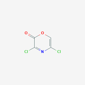 molecular formula C4HCl2NO2 B13964646 3,5-Dichloro-2H-1,4-oxazin-2-one CAS No. 125850-02-4