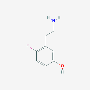 molecular formula C8H10FNO B13964651 3-(2-Aminoethyl)-4-fluorophenol 