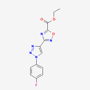 ethyl 3-[1-(4-fluorophenyl)-1H-1,2,3-triazol-4-yl]-1,2,4-oxadiazole-5-carboxylate