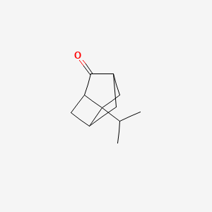 molecular formula C11H16O B13964683 6-(Propan-2-yl)tricyclo[3.2.1.0~3,6~]octan-2-one CAS No. 129526-75-6