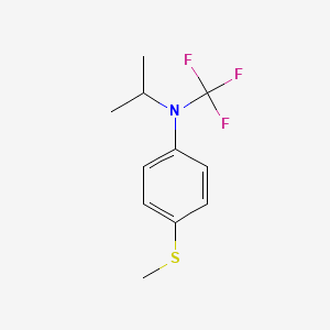 molecular formula C11H14F3NS B13964718 N-isopropyl-4-(methylthio)-N-(trifluoromethyl)aniline 