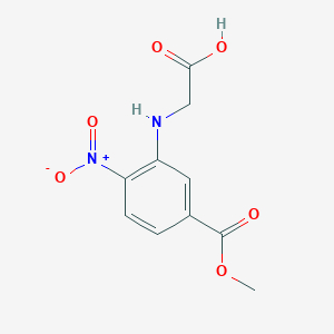 molecular formula C10H10N2O6 B1396473 2-{[5-(甲氧羰基)-2-硝基苯基]氨基}乙酸 CAS No. 1296172-34-3