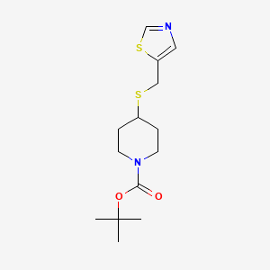 4-(Thiazol-5-ylmethylsulfanyl)-piperidine-1-carboxylic acid tert-butyl ester