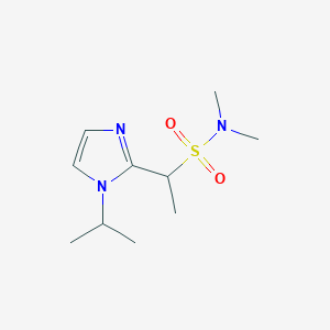 molecular formula C10H19N3O2S B13964733 1-(1-isopropyl-1H-imidazol-2-yl)-N,N-dimethylethanesulfonamide 