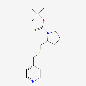 2-(Pyridin-4-ylmethylsulfanylmethyl)-pyrrolidine-1-carboxylic acid tert-butyl ester