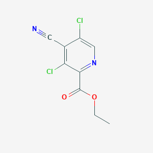 molecular formula C9H6Cl2N2O2 B1396474 3,5-二氯-4-氰基吡啶-2-羧酸乙酯 CAS No. 1296172-36-5