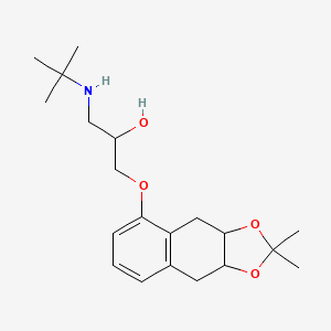 1-(tert-Butylamino)-3-((3a,4,9,9a-tetrahydro-2,2-dimethylnaphtho(2,3-d)-1,3-dioxol-5-yl)oxy)propan-2-ol