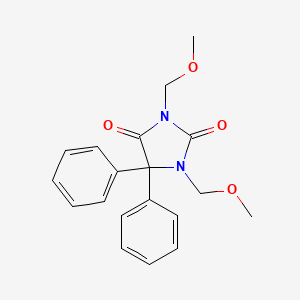 molecular formula C19H20N2O4 B13964748 Hydantoin, 1,3-bis(methoxymethyl)-5,5-diphenyl- CAS No. 55251-07-5