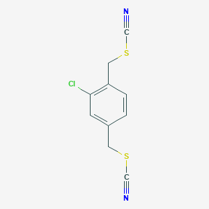 molecular formula C10H7ClN2S2 B13964749 [2-Chloro-4-(thiocyanatomethyl)phenyl]methyl thiocyanate CAS No. 2425-03-8