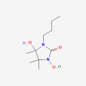 molecular formula C10H20N2O3 B13964752 1-Butyl-3,5-dihydroxy-4,4,5-trimethylimidazolidin-2-one 