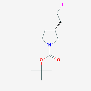 molecular formula C11H20INO2 B13964758 (R)-tert-butyl 3-(2-iodoethyl)pyrrolidine-1-carboxylate 