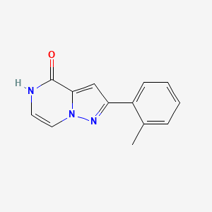 molecular formula C13H11N3O B1396476 2-(2-甲苯基)-4H,5H-吡唑并[1,5-a]吡嗪-4-酮 CAS No. 1338664-59-7