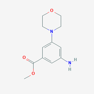 molecular formula C12H16N2O3 B13964805 Methyl 3-amino-5-morpholinobenzoate 