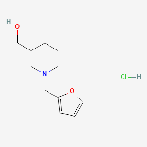 molecular formula C11H18ClNO2 B1396482 [1-(2-呋喃甲基)哌啶-3-基]甲醇盐酸盐 CAS No. 1332531-23-3