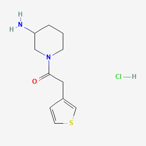 1-(3-Aminopiperidin-1-yl)-2-(thiophen-3-yl)ethanone hydrochloride