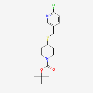 4-(6-Chloro-pyridin-3-ylmethylsulfanyl)-piperidine-1-carboxylic acid tert-butyl ester