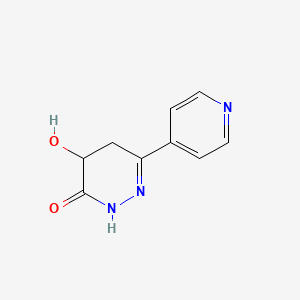 molecular formula C9H9N3O2 B13964855 4,5-Dihydro-4-hydroxy-6-(4-pyridinyl)-3(2H)-pyridazinone CAS No. 147849-83-0