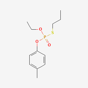 molecular formula C12H19O3PS B13964857 Phosphorothioic acid, O-ethyl O-(4-methylphenyl) S-propyl ester CAS No. 38527-96-7