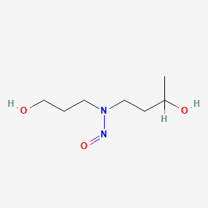 molecular formula C7H16N2O3 B13964863 2-Butanol, 4-((3-hydroxypropyl)nitrosoamino)- CAS No. 63934-39-4