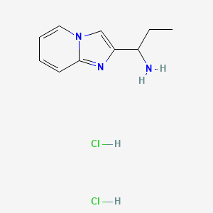 molecular formula C10H15Cl2N3 B1396487 (1-Imidazo[1,2-a]pyridin-2-ylpropyl)amine dihydrochloride CAS No. 1332531-52-8
