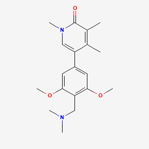 2(1H)-Pyridinone, 5-[4-[(dimethylamino)methyl]-3,5-dimethoxyphenyl]-1,3,4-trimethyl-