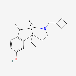 molecular formula C20H29NO B13964888 2,6-Metheno-3-benzazocin-8-ol, 3-(cyclobutylmethyl)-6-methyl-1,2,3,4,5,6-hexahydro-1-methyl- CAS No. 63869-51-2