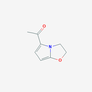 molecular formula C8H9NO2 B13964890 1-(2,3-Dihydropyrrolo[2,1-b]oxazol-5-yl)ethanone 