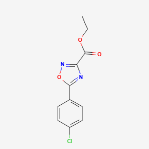molecular formula C11H9ClN2O3 B1396490 5-(4-氯苯基)-[1,2,4]恶二唑-3-羧酸乙酯 CAS No. 40019-35-0