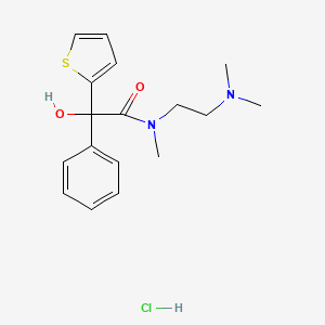 molecular formula C17H23ClN2O2S B13964908 N-(2-Dimethylaminoethyl)-alpha-hydroxy-N-methyl-alpha-phenyl-2-thiopheneacetamide HCl CAS No. 37109-10-7