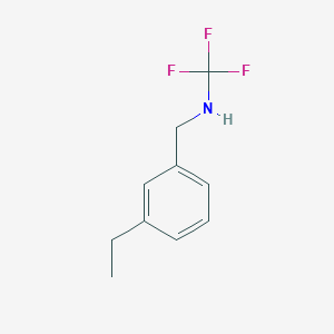 molecular formula C10H12F3N B13964910 N-(3-ethylbenzyl)-1,1,1-trifluoromethanamine 