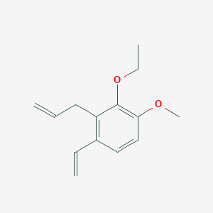 molecular formula C14H18O2 B13964914 1-Ethenyl-3-ethoxy-4-methoxy-2-(prop-2-en-1-yl)benzene CAS No. 778638-77-0