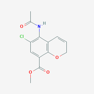 molecular formula C13H12ClNO4 B1396494 methyl 6-chloro-5-acetamido-2H-chromene-8-carboxylate CAS No. 132976-75-1
