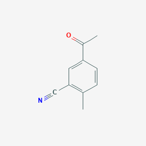 molecular formula C10H9NO B13964943 5-Acetyl-2-methylbenzonitrile 