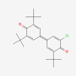 molecular formula C24H31ClO2 B1396496 3,3',5-三叔丁基-5'-氯-[1,1'-双(环己亚甲基)]-2,2',5,5'-四烯-4,4'-二酮 CAS No. 42933-96-0