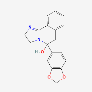 2,3,5,6-Tetrahydro-5-(1,3-benzodioxol-5-yl)-imidazo(2,1-a)isoquinolin-5-ol