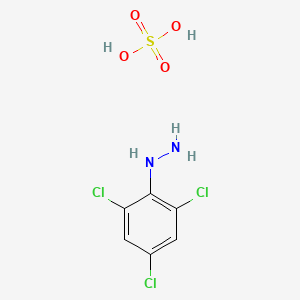 molecular formula C6H7Cl3N2O4S B13964974 Hydrazine, (2,4,6-trichlorophenyl)-, sulfate CAS No. 63133-79-9