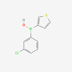 (3-Chlorophenyl)thiophen-3-ylborinic acid