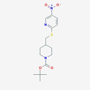 molecular formula C16H23N3O4S B13965055 4-(5-Nitro-pyridin-2-ylsulfanylmethyl)-piperidine-1-carboxylic acid tert-butyl ester 