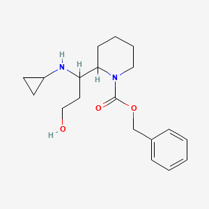 molecular formula C19H28N2O3 B13965106 Benzyl 2-(1-(cyclopropylamino)-3-hydroxypropyl)piperidine-1-carboxylate 