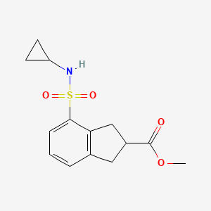 methyl 4-(N-cyclopropylsulfamoyl)-2,3-dihydro-1H-indene-2-carboxylate