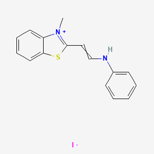 N-[2-(3-methyl-1,3-benzothiazol-3-ium-2-yl)ethenyl]aniline;iodide