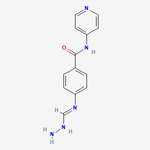 molecular formula C13H13N5O B13965242 4-[(E)-(Hydrazinylmethylidene)amino]-N-(pyridin-4-yl)benzamide CAS No. 733045-68-6